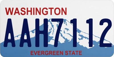 WA license plate AAH7112