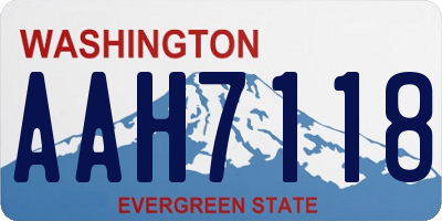 WA license plate AAH7118