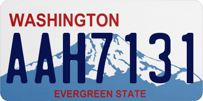 WA license plate AAH7131