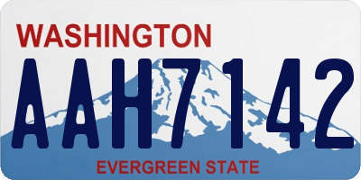 WA license plate AAH7142