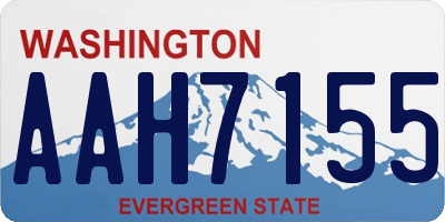 WA license plate AAH7155