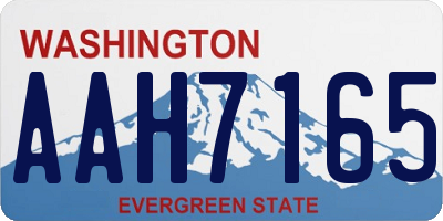 WA license plate AAH7165