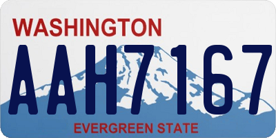 WA license plate AAH7167