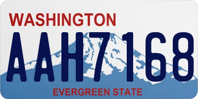 WA license plate AAH7168