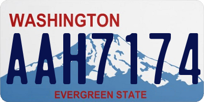 WA license plate AAH7174