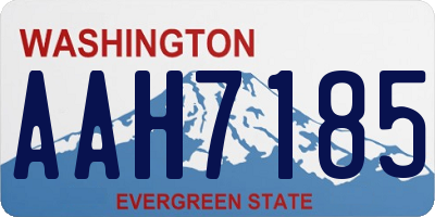 WA license plate AAH7185