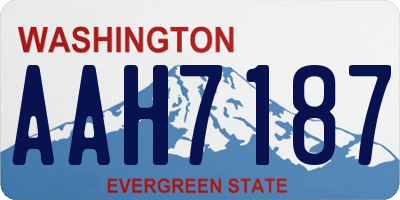 WA license plate AAH7187