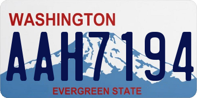WA license plate AAH7194