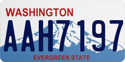 WA license plate AAH7197