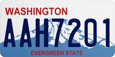 WA license plate AAH7201