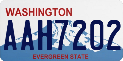 WA license plate AAH7202