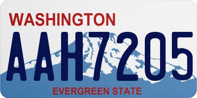 WA license plate AAH7205