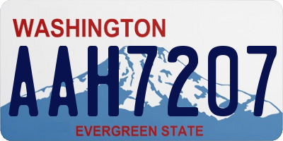 WA license plate AAH7207