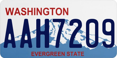 WA license plate AAH7209