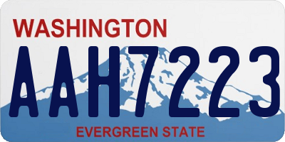 WA license plate AAH7223