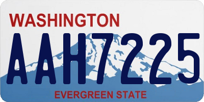 WA license plate AAH7225