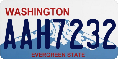 WA license plate AAH7232