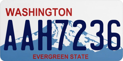 WA license plate AAH7236
