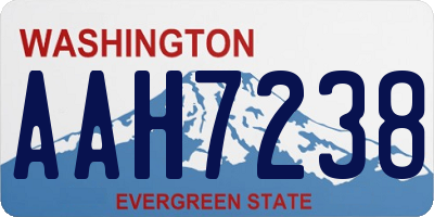 WA license plate AAH7238