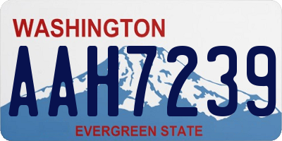 WA license plate AAH7239