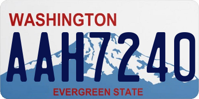 WA license plate AAH7240