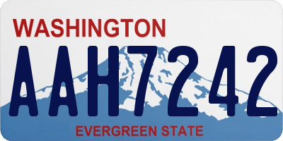 WA license plate AAH7242