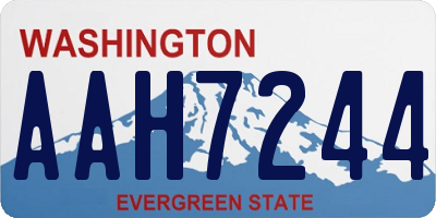 WA license plate AAH7244