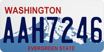 WA license plate AAH7246