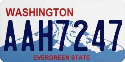 WA license plate AAH7247