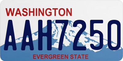 WA license plate AAH7250