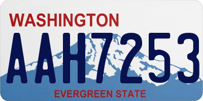 WA license plate AAH7253