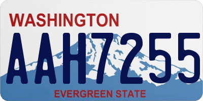 WA license plate AAH7255