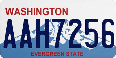 WA license plate AAH7256