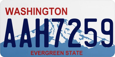 WA license plate AAH7259