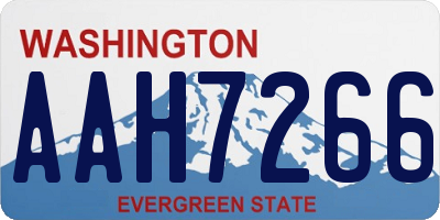 WA license plate AAH7266