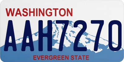 WA license plate AAH7270