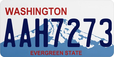 WA license plate AAH7273