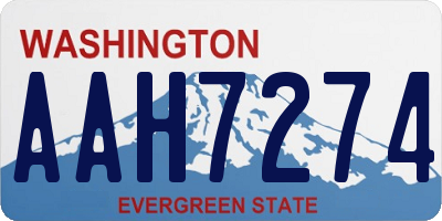 WA license plate AAH7274