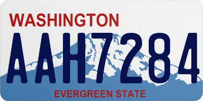 WA license plate AAH7284