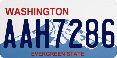 WA license plate AAH7286
