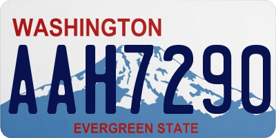 WA license plate AAH7290