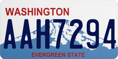 WA license plate AAH7294