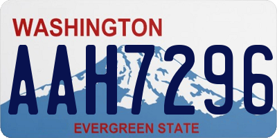 WA license plate AAH7296
