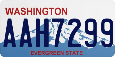 WA license plate AAH7299