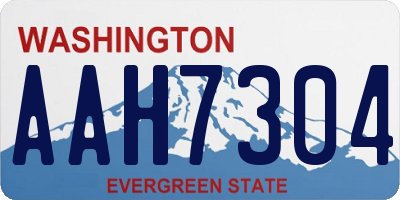 WA license plate AAH7304
