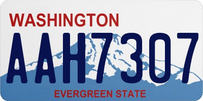 WA license plate AAH7307