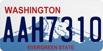 WA license plate AAH7310