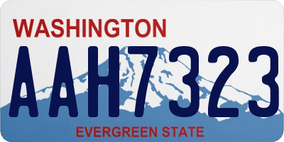 WA license plate AAH7323