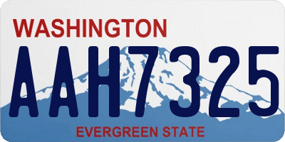 WA license plate AAH7325