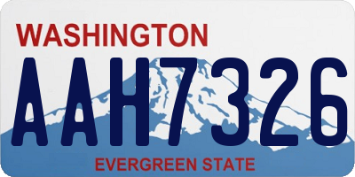 WA license plate AAH7326